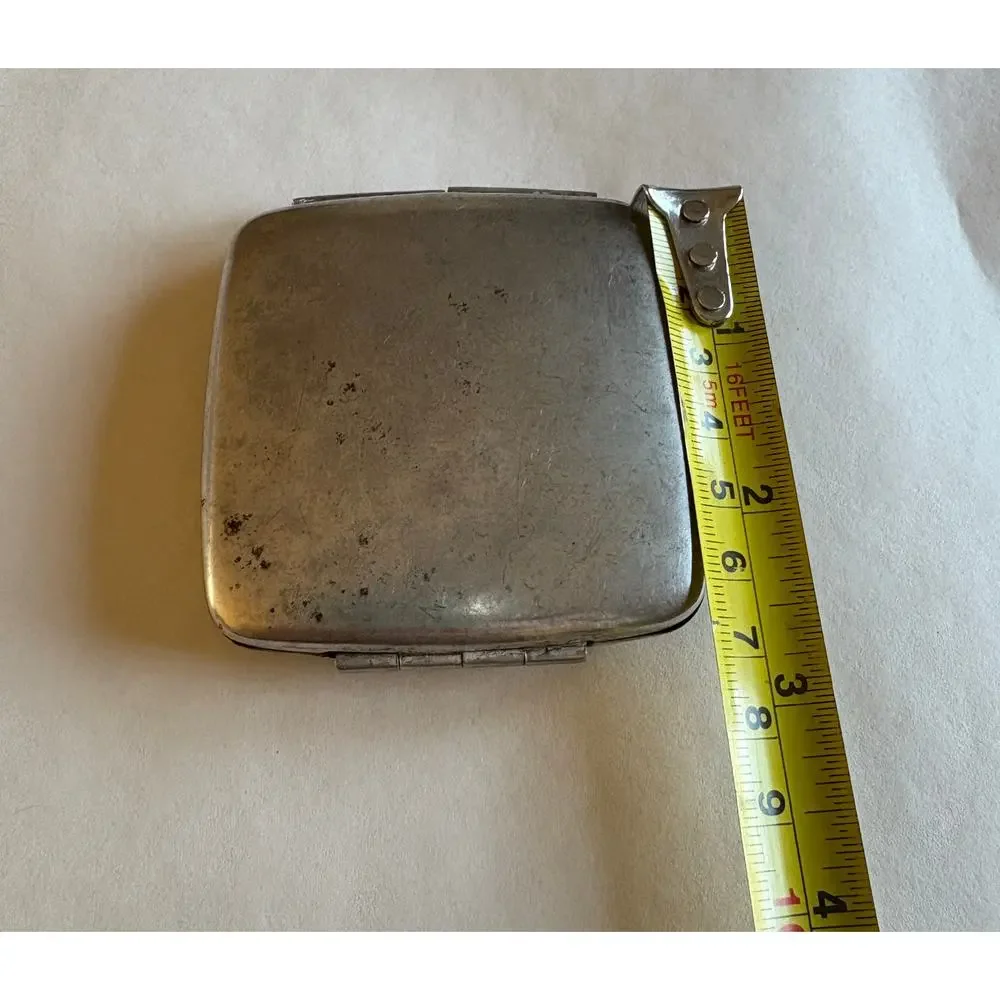 Vintage Silver Tone Double Folding Mirror